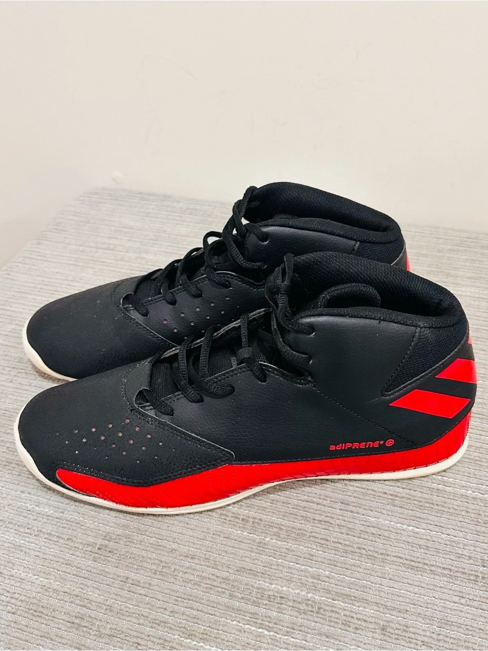 Adidas Next Level Speed V Men's Basketball Shoes Black Red Mid Top Sz 10,5